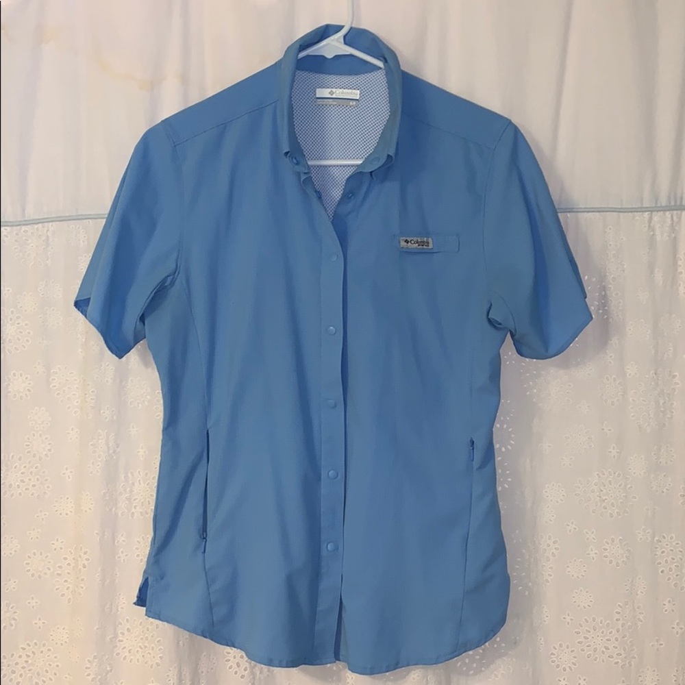 Columbia Sportswear PFG Women’s Lt Blue Shirt